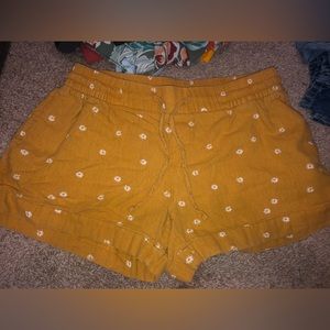 Floral old navy shorts.